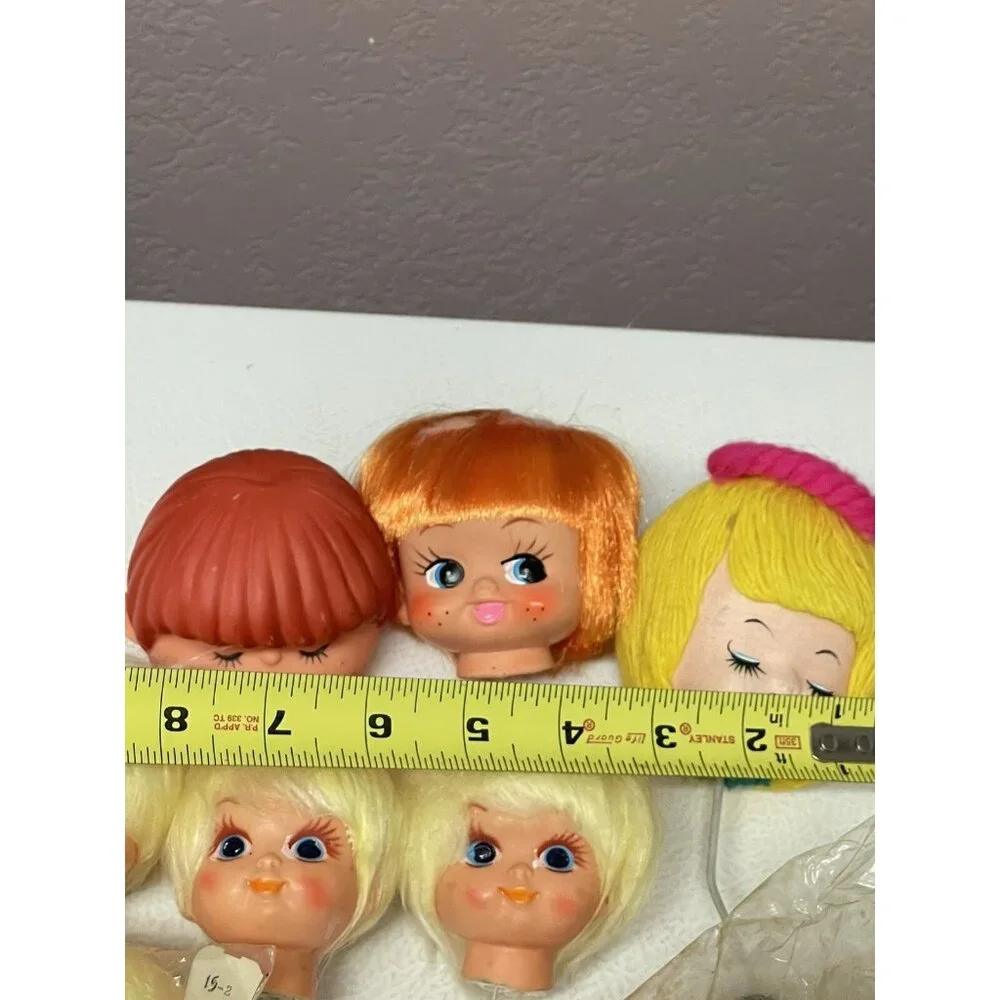 Vintage Doll HEADS Japan Korea Mixed Lot Boy Girls Clown Crafting